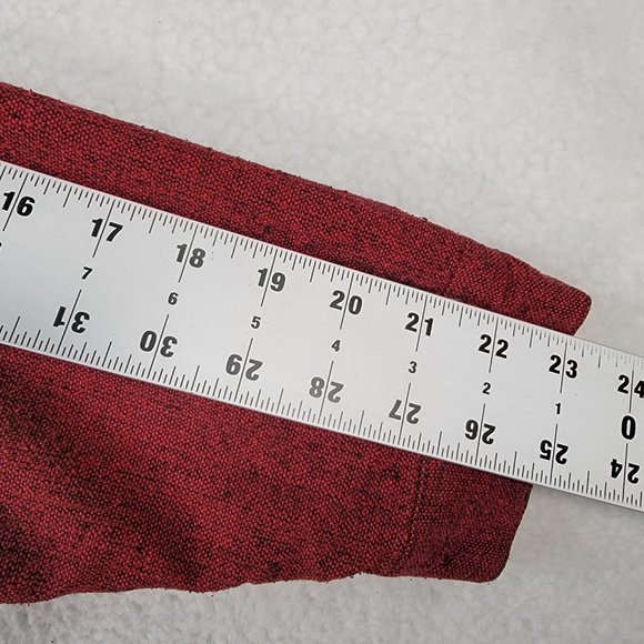 Objects Gold Burgundy Collared Silk Lightweight Classic Shacket Jacket Coat - Picture 6 of 13